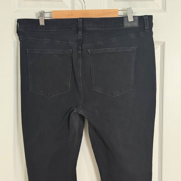 American Eagle Jeans Womens 18 Black Stretch Jegging Grunge Casual - Picture 4 of 16